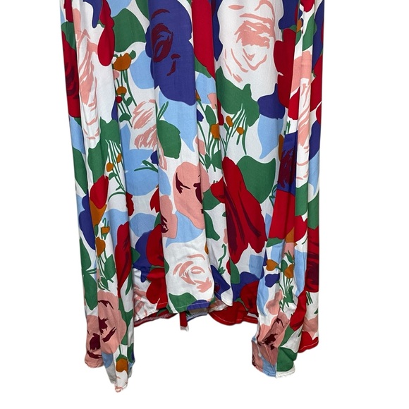 Faithfull The Brand Anita Floral Print Midi Dress Multicolor Women Size Medium - Picture 5 of 11